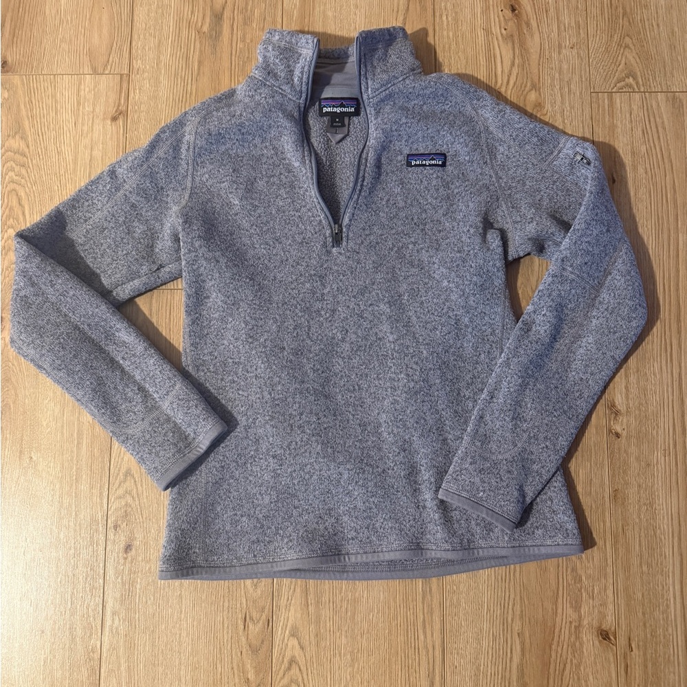 Patagonia Women's Heather Gray Quarter-Zip Sweater
